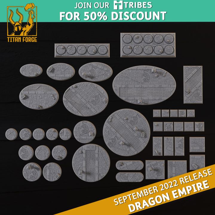 Bases - Dragon Empire - Titan Forge Miniatures September 2022