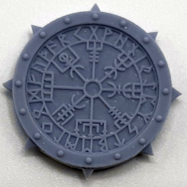 3D Printable Blood Bowl Norse Token (alternate) by Vergond