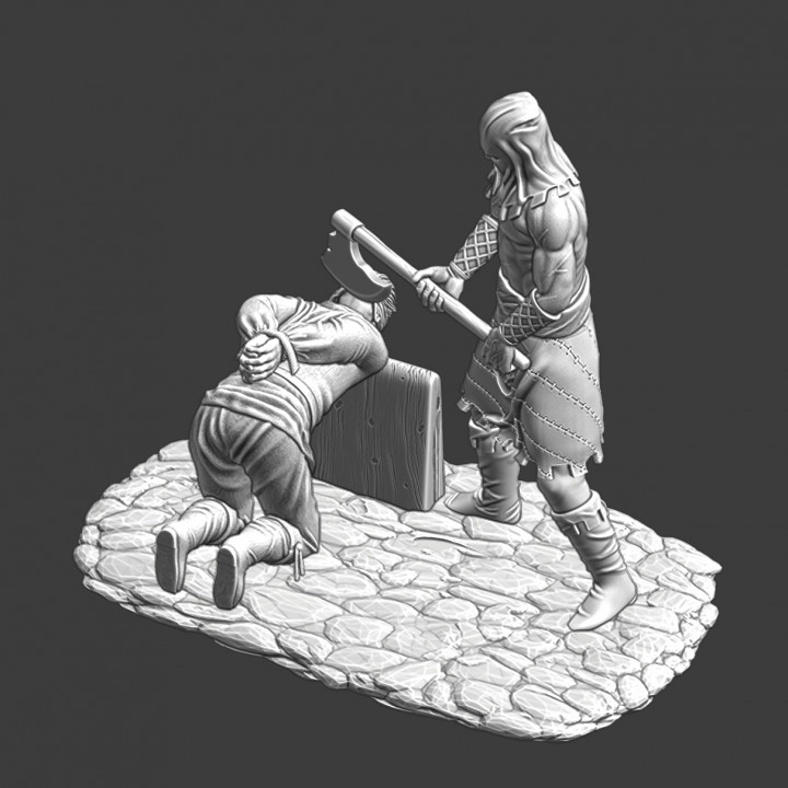 Medieval execution - complete scene image