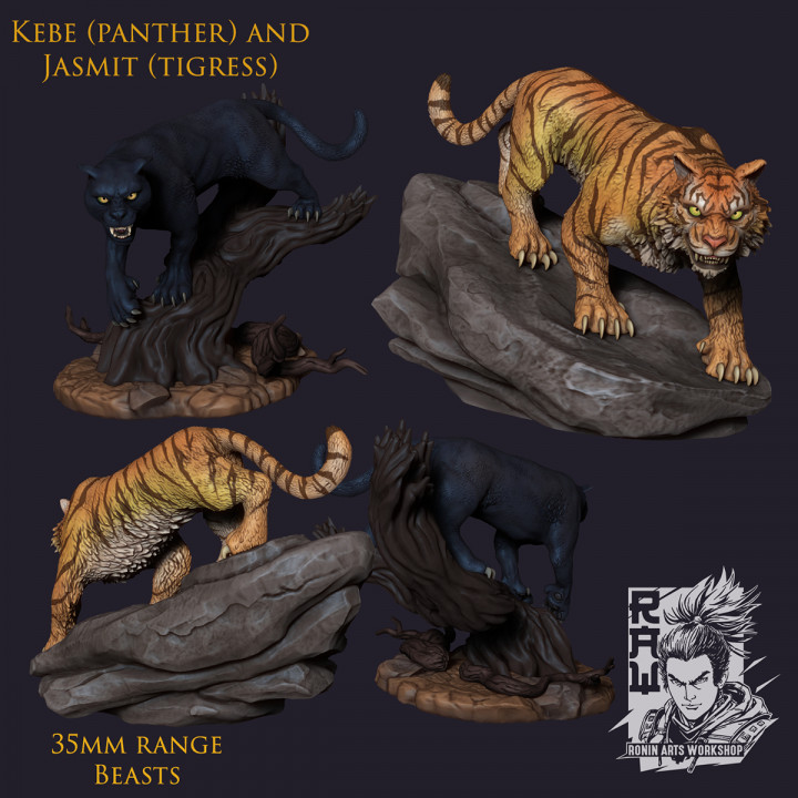 Kebe and Jasmit - Panther and Tiger image