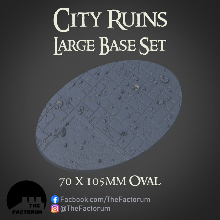 LARGE BASES CITY RUINS BASE SET (SUPPORTED)