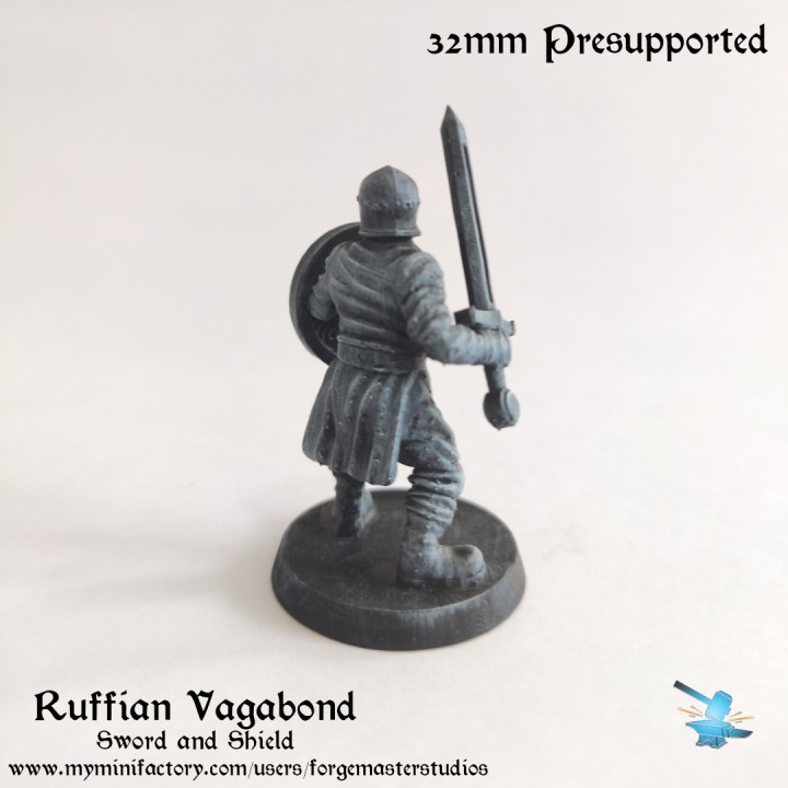 Human Mercenary - Ruffian Vagrants Sword and Shield | Swordsman