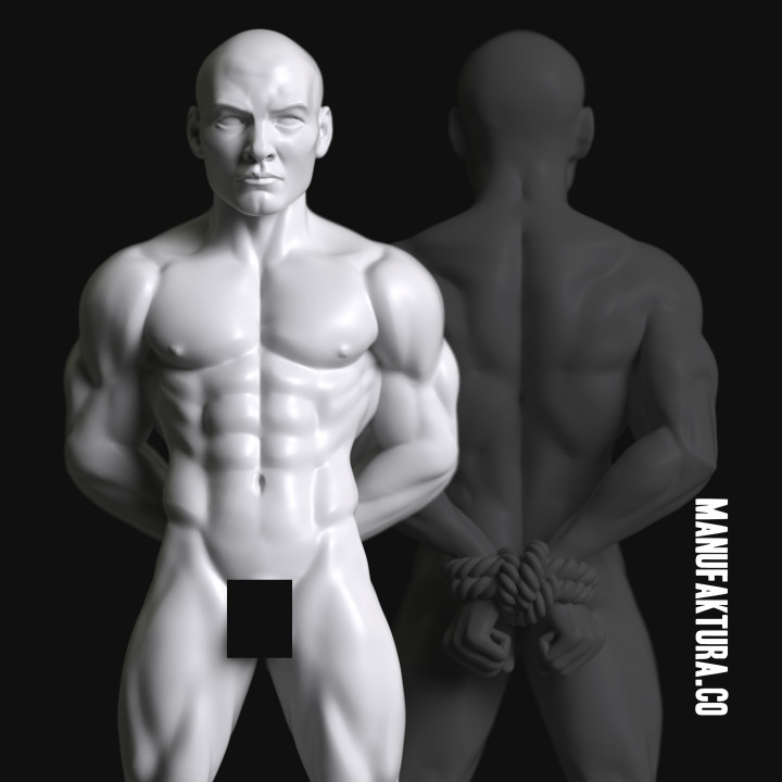 Sub Series 00 - Naked & Bound Male Submissive