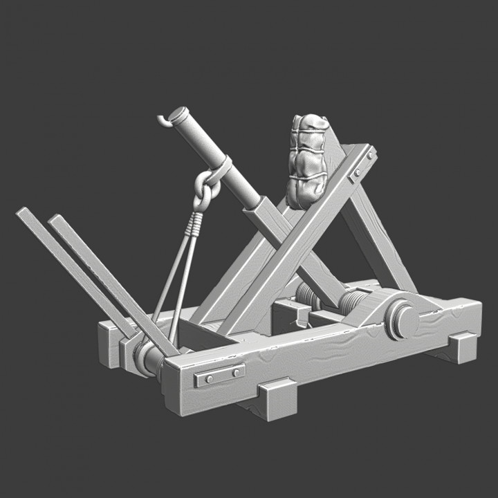 Medieval catapult model - Onager image