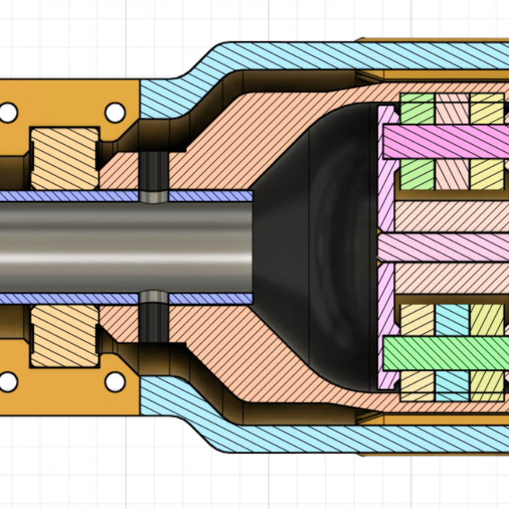 3D-Printable high torque strain wave gearbox - Harmonic drive image