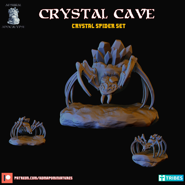 Crystal Spiders (pre-supported) image