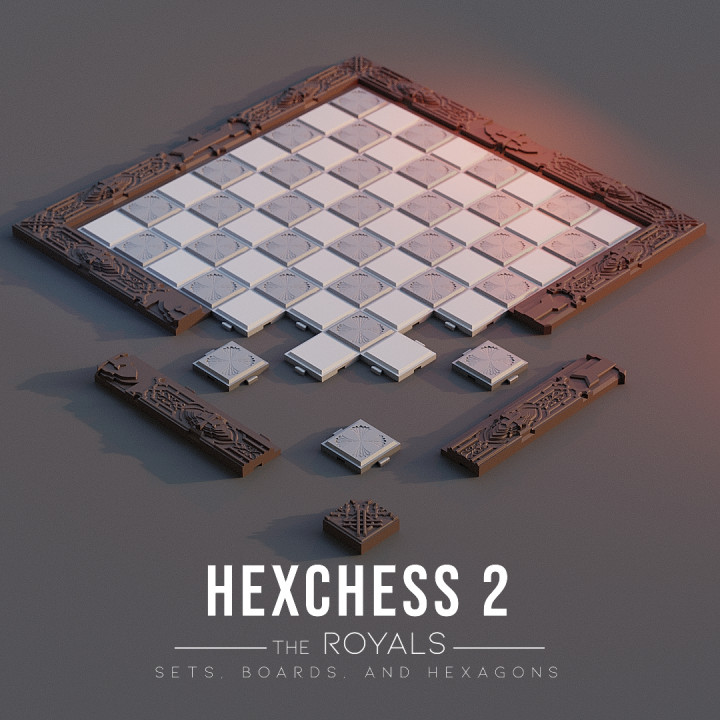 Hexchess 2 - Textured Tiles and Borders - Set 5