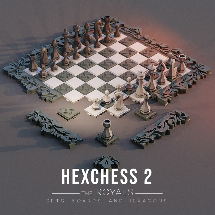 Hexchess 2 - Textured Tiles and Borders - Set 8