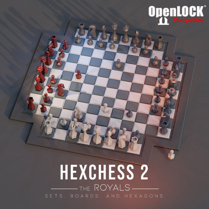 Hexchess 2 - 4-Player Chess Board - Borders and Tiles image