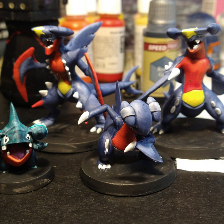 Gible / Gabite / Garchomp / Mega Garchomp (35mm True Scale)