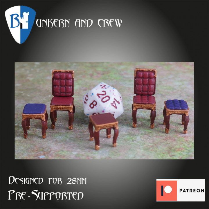 Fancy Chair and Stool image