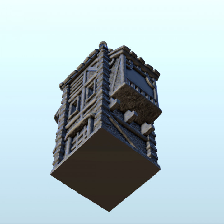 Medieval stone tower with double oriel windows (11) - Alkemy Lord of the Rings War of the Rose Warcrow Saga