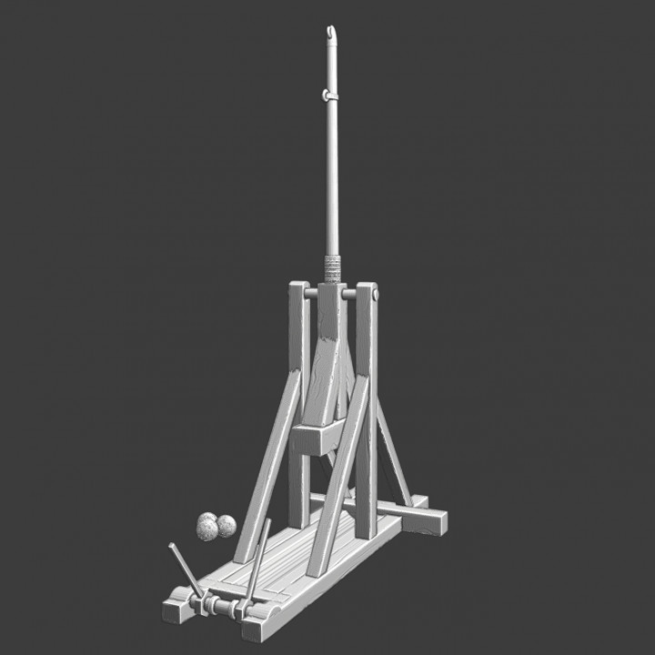 Medium sized medieval catapult image