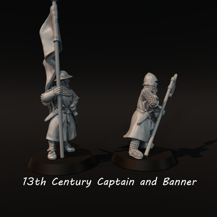 13th Century Captain and banner 1 image