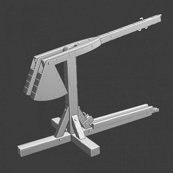 Medieval counter weight catapult - 2 weights image