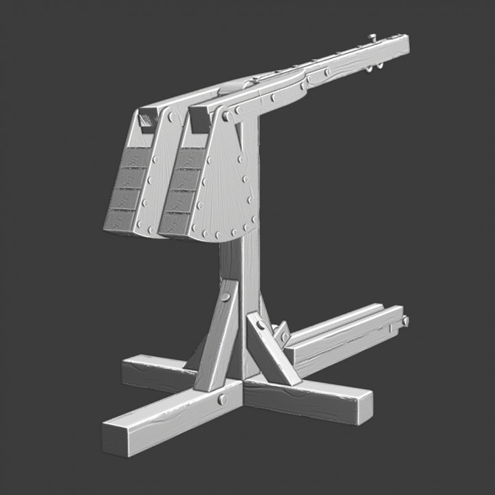 Medieval counter weight catapult - 2 weights image