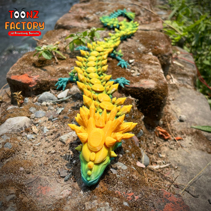 3D Printable DIAMOND DRAGON ARTICULATED by Toonz Factory