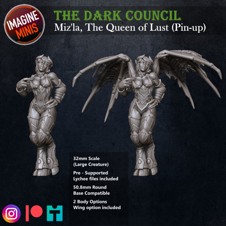 WP - The Dark Council - Miz'la, Queen Of Lust (Pin-up) image