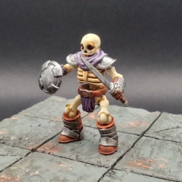 Skeleton Warrior, Sword and Shield; Miniature