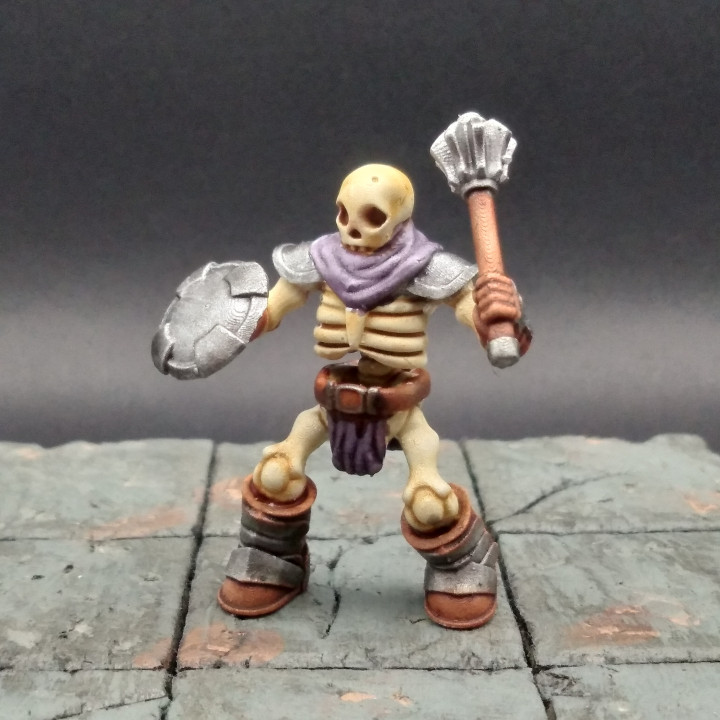 Skeleton Warrior, Mace and Shield; Miniature