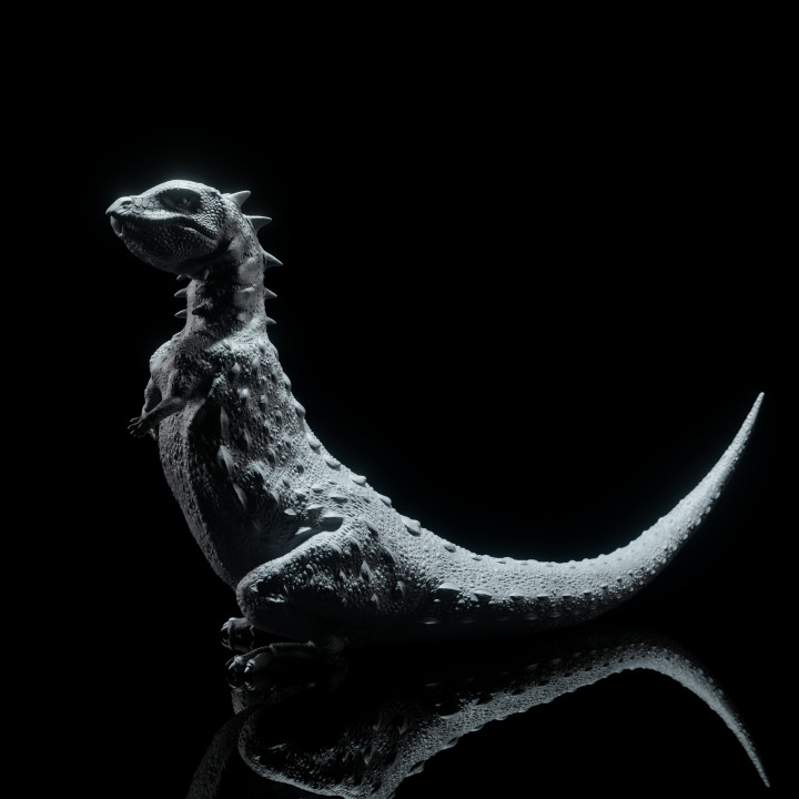 Jakapil Kaniukura sitting 1-20 scale pre-supported dinosaur image