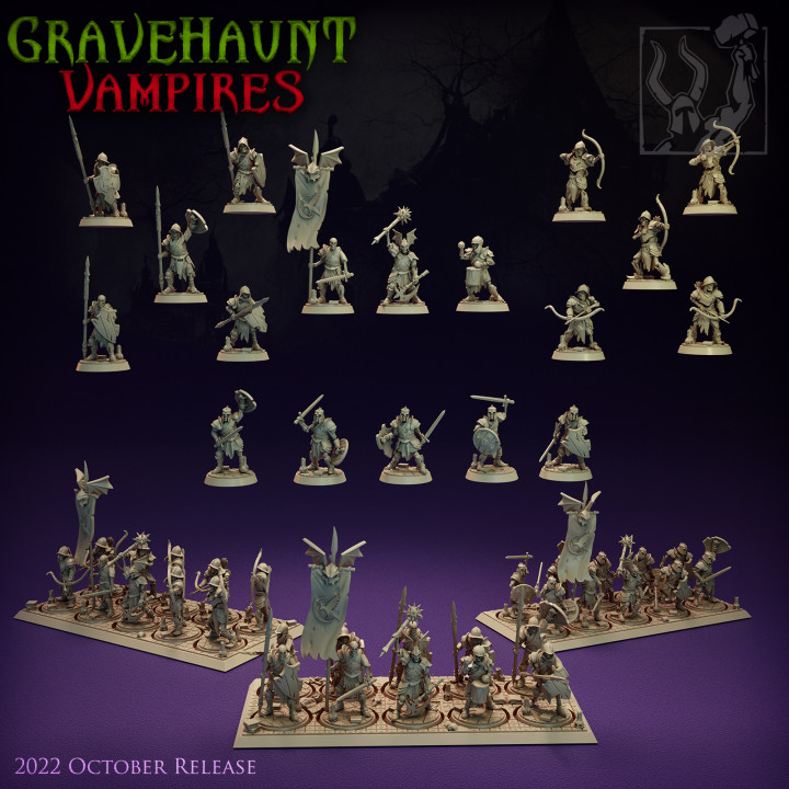 Titan Forge Miniatures - 2022 - October - Gravehaunt Vampires image