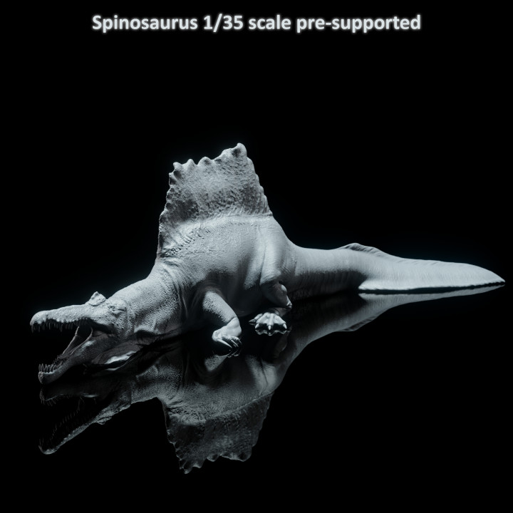 Spinosaurus chilling 1-35 scale pre-supported dinosaur image