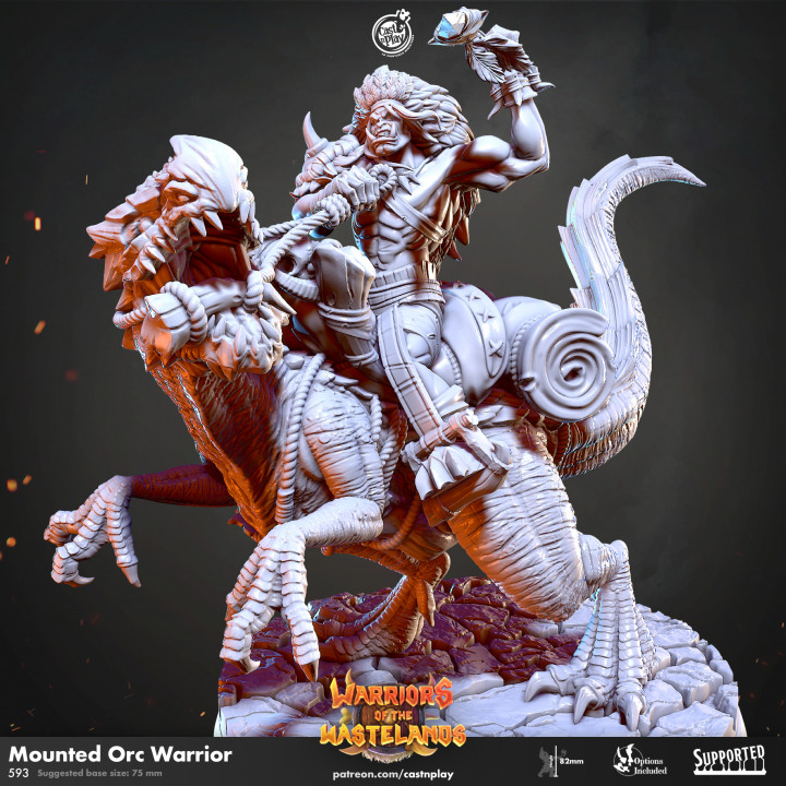 Mounted Orc Warrior (Pre-Supported)