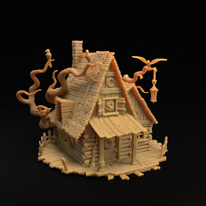 Spooky Lodge | PRESUPPORTED | Halloween Weird World | Witch's Cabin Baba Yaga image