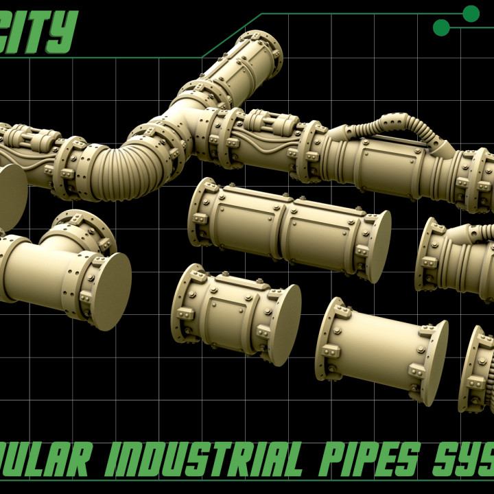 Modular Industrial Pipes system image