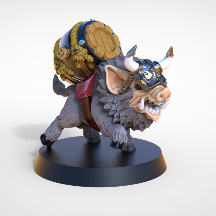 wild beer pig with helmet image