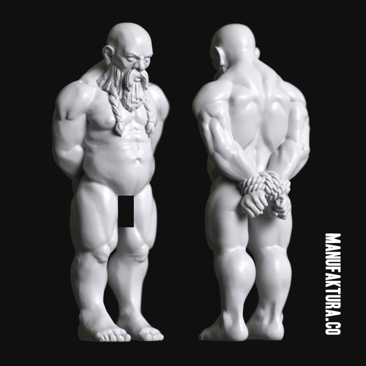 Sub Series 36 - Naked & Bound Male Dwarf Prisoner Slave