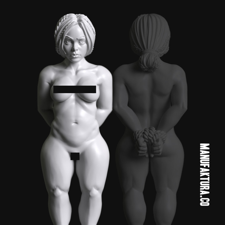 720px x 720px - 3D Printable Sub Series 37 â€“ Naked & Bound Female Dwarf Prisoner Slave by  Manufaktura Miniatures LLC