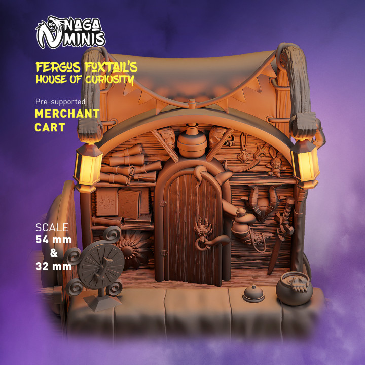 (Pre-supported) Fergus Foxtail's House Of Curiosity (Magic Shop Cart with Fox Folk Merchant NPC)) image