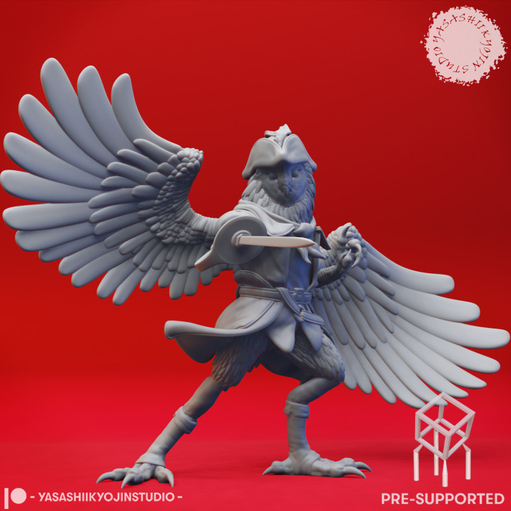 Owlin Swashbuckler - Tabletop Miniature (Pre-Supported) image