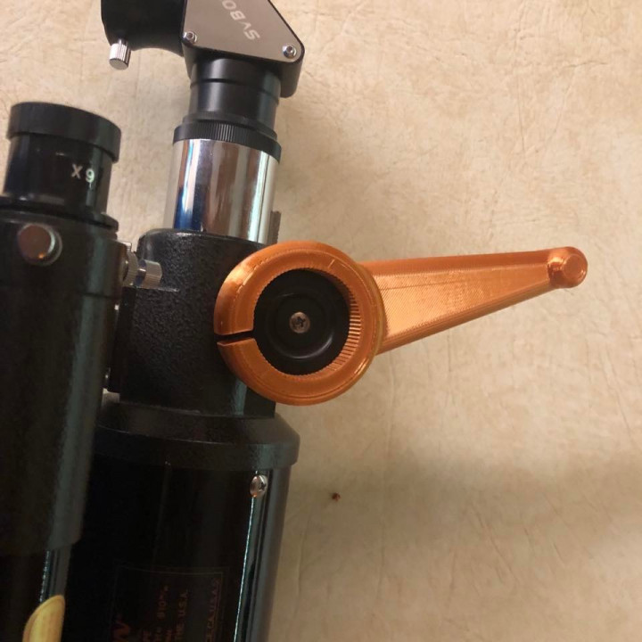 3D Printable telescope focus handle 40 mm knob by Ronald St. Pierre