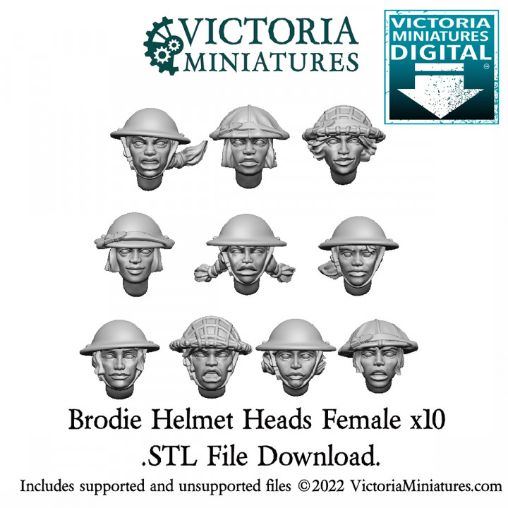 Brodie Helmet Heads Female x10 image