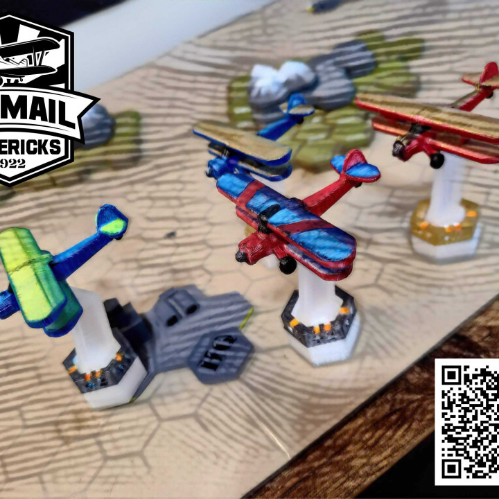 3D Printable Air Mail Mavericks free tabletop adventure game by Tony