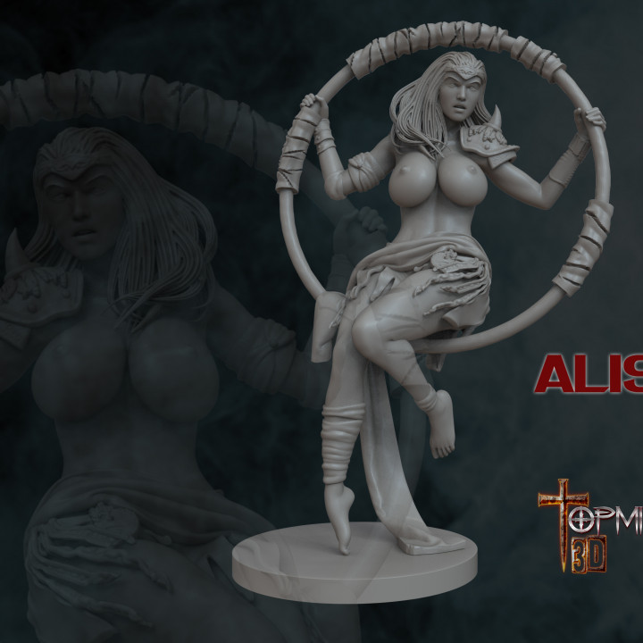 GUERRERA DESNUDA PARA JUEGOS DE ROLL TABLETOP image