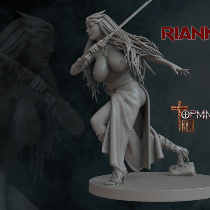 GUERRERA DESNUDA PARA JUEGOS DE ROLL TABLETOP