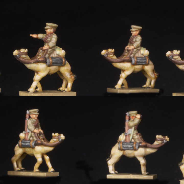 6-15mm British Great War Imperial Camel Corps Riders WWI-GB-11 image