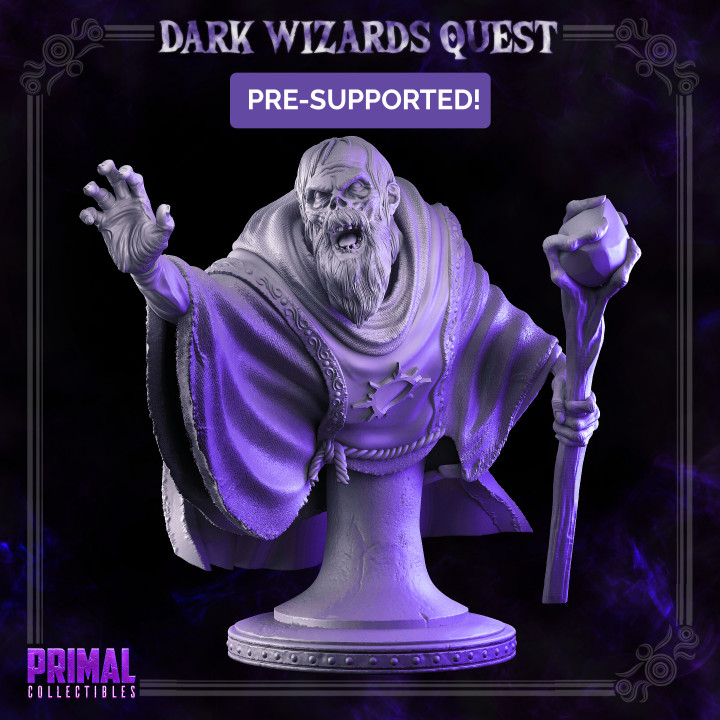 Wizard - Zombie -  Gorgun - Bust - DARK WIZARDS - MASTERS OF DUNGEONS QUEST