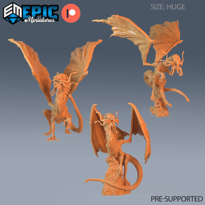 Jabberwock Dragon Set / Magical Drake / Legendary Beast / Winged Mountain Encounter image