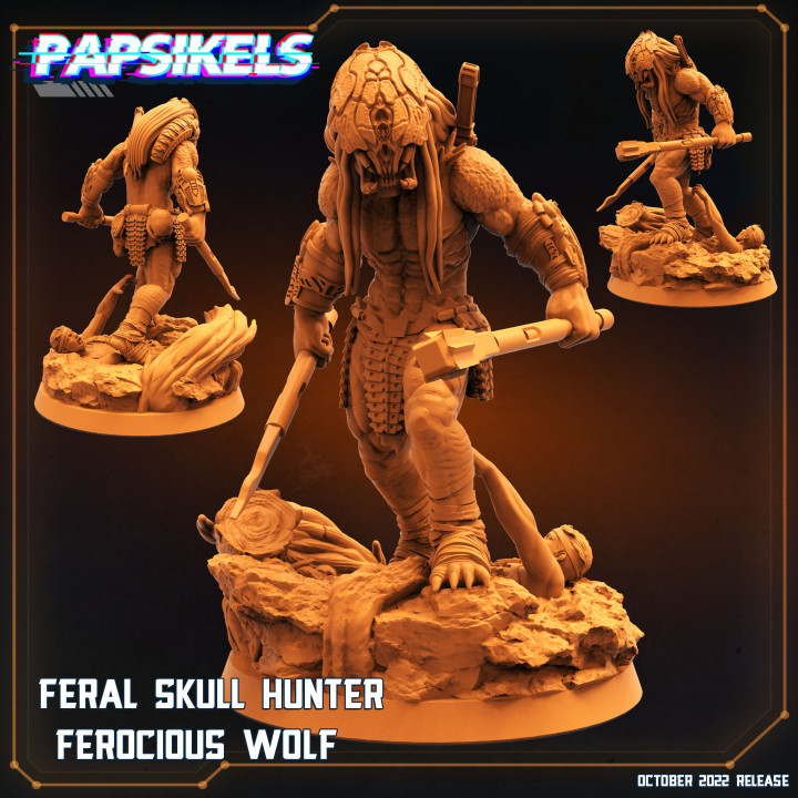 FERAL SKULL HUNTER FEROCIOUS WOLF