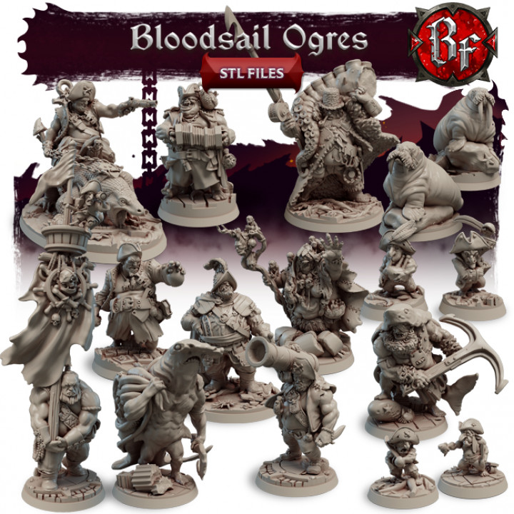 3D Printable Bloodsail Ogres by Titan Forge Miniatures