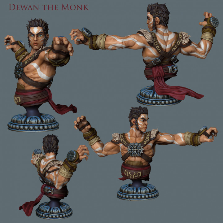 Dewan The Monk - Warrior Bust image