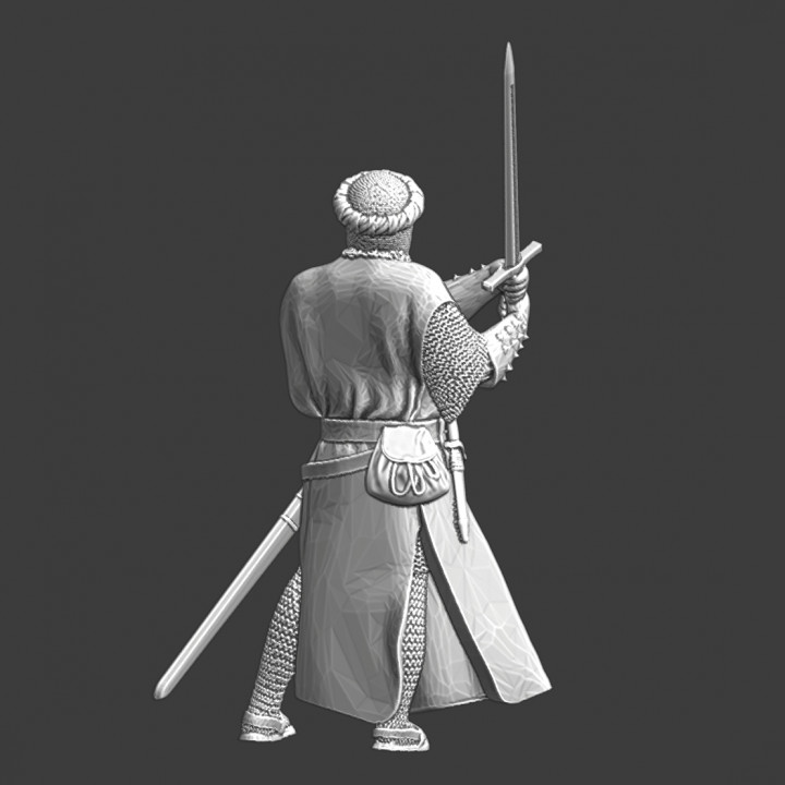 Medieval Templar - fighting with sword image