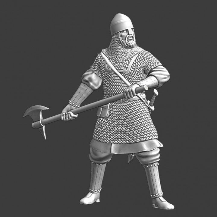 Medieval Varangian fighting image