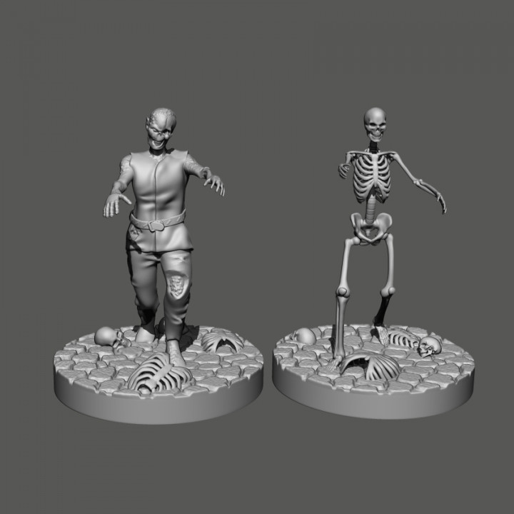 Skeleton and Zombie image