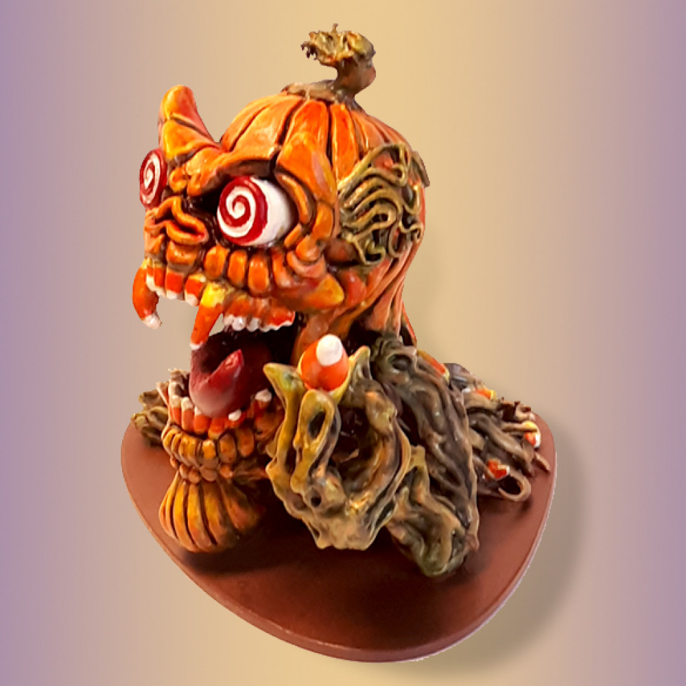 ദ്ദി ˉ͈̀꒳ˉ͈́ )✧{ぎゃふん} 3D Printable Candy Korn Pumpkin by Richard Hanson